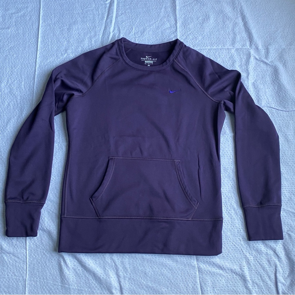 Nike Therma Fit Long Sleeve Pullover Sweatshirt Purple Size Men's Medium